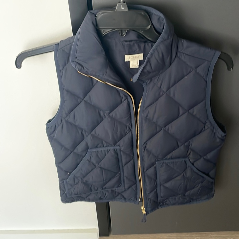 Navy JCrew quilted vest